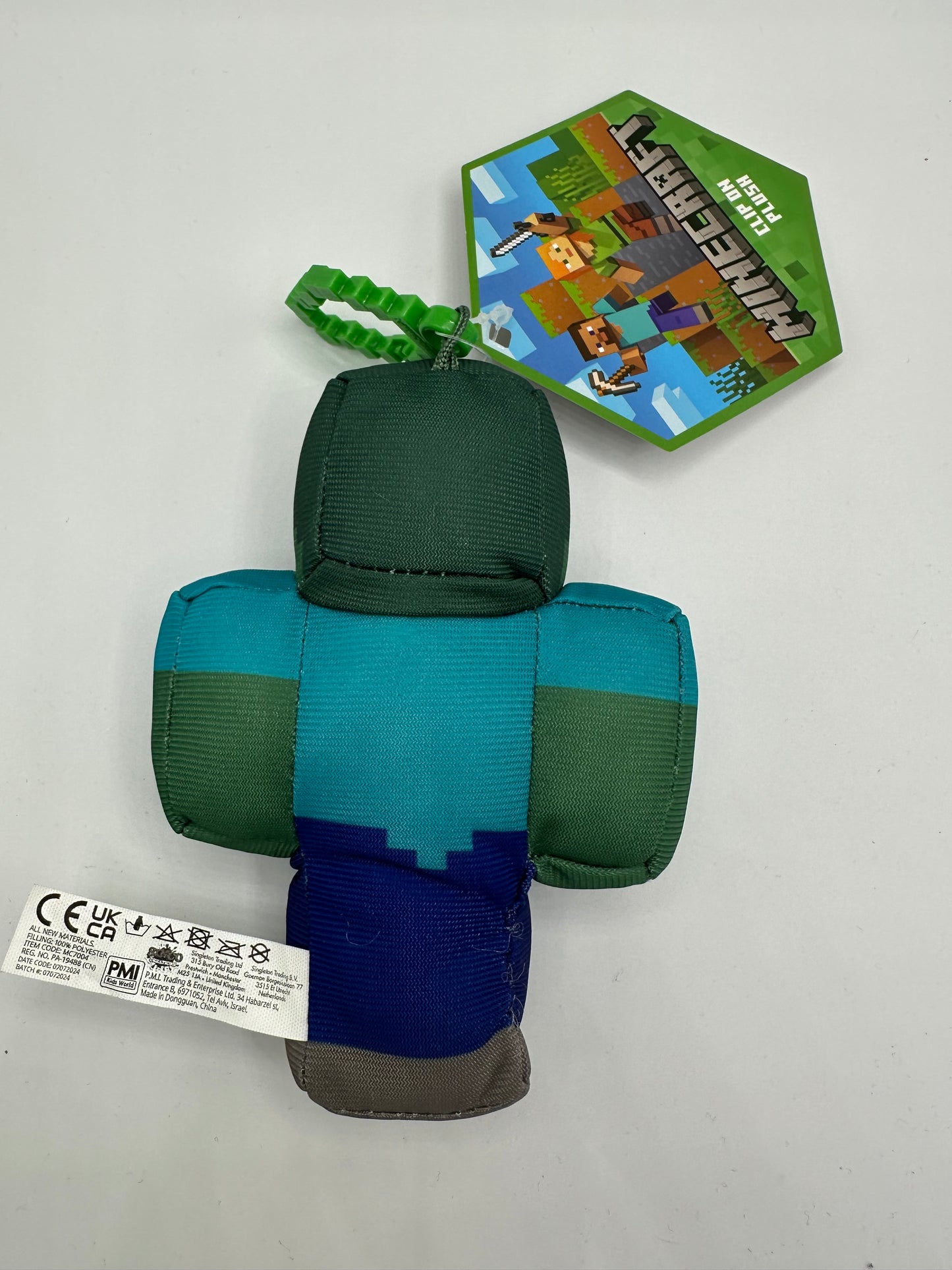 Minecraft 5 Inch Zombie Bag Hanger Plush