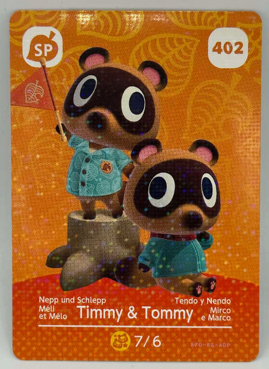 402 Timmy &amp; Tommy Animal Crossing Series 5 amiibo Card