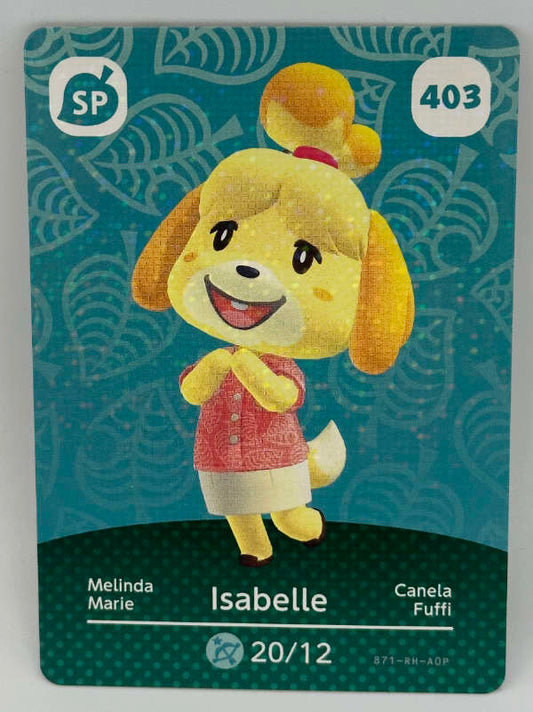 403 Isabelle Animal Crossing Series 5 amiibo card