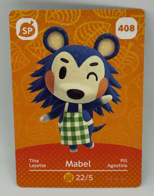 408 Mabel Animal Crossing Series 5 amiibo Card