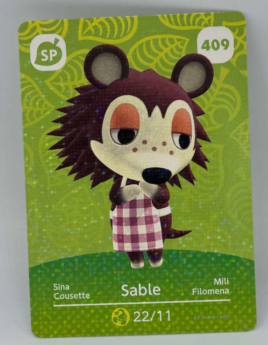 409 Sable Animal Crossing Series 5 amiibo card