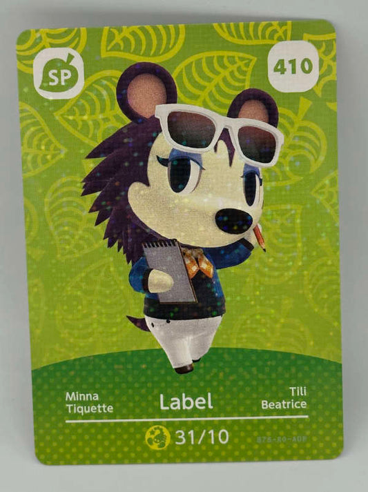 410 Label Animal Crossing Series 5 amiibo Card