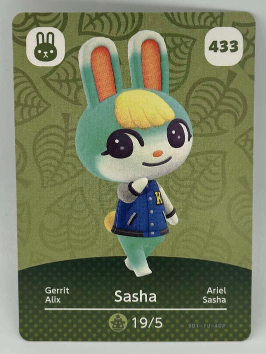 433 Sasha Animal Crossing Series 5 amiibo Card