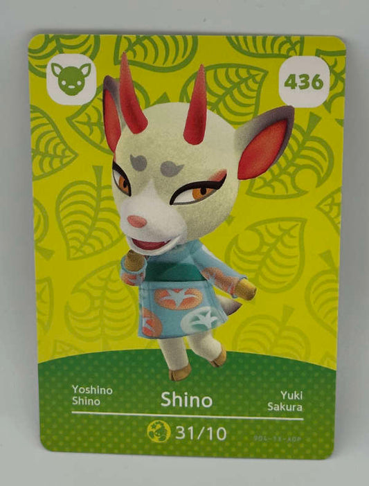 436 Shino Animal Crossing Series 5 amiibo Card
