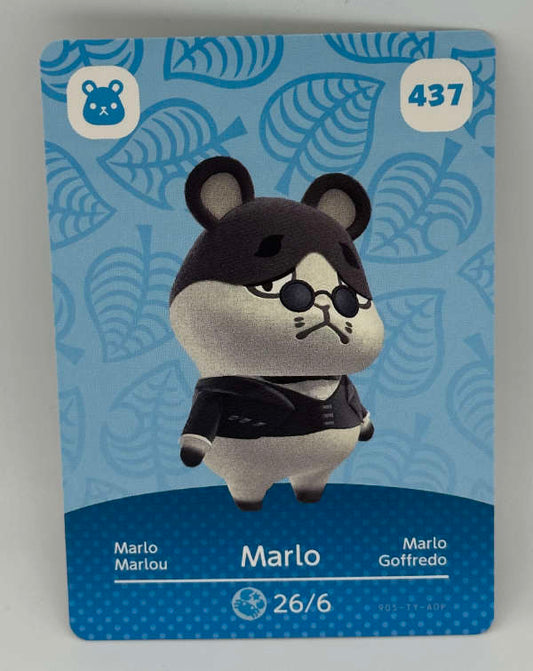 437 Marlo Animal Crossing Series 5 amiibo Card