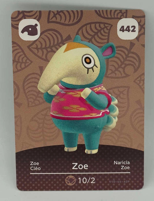 442 Zoe Animal Crossing Series 5 amiibo Card