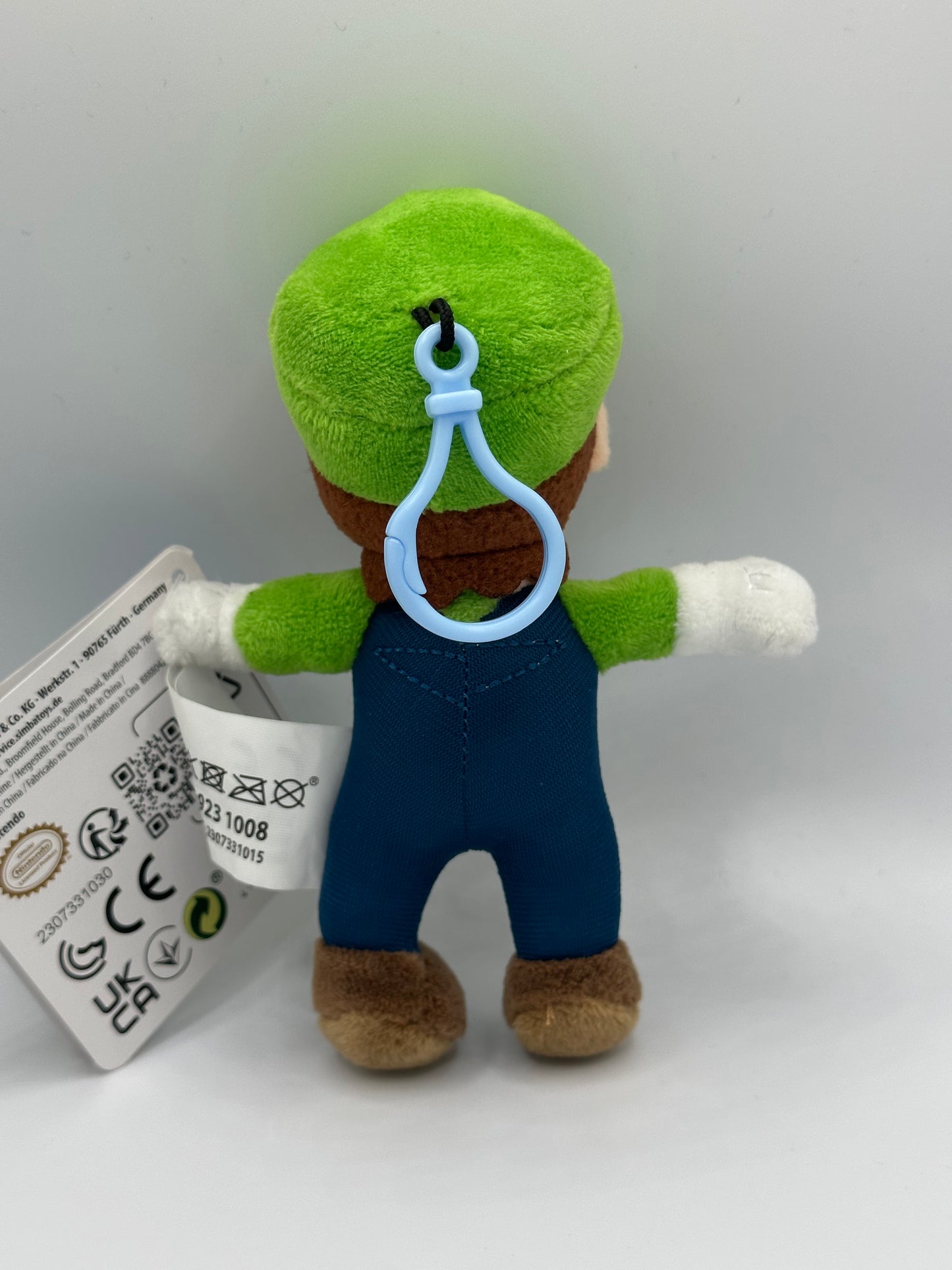 Luigi Super Mario 12 cm Plush Keyring