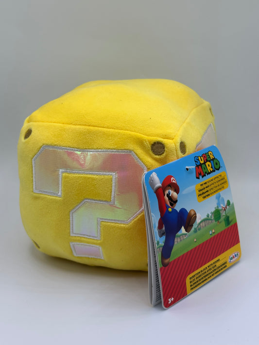 Question Block Super Mario Plush With Sound Effects ~15cm