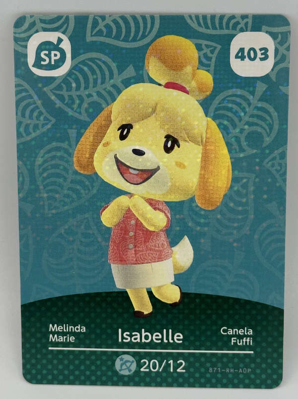 403 Isabelle Animal Crossing Series 5 amiibo card