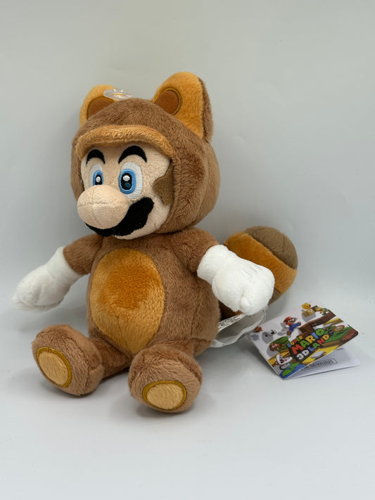 Super Mario Official Mario Tanooki Plush 22cm