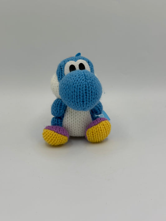 Blue Yarn Yoshi Unboxed amiibo